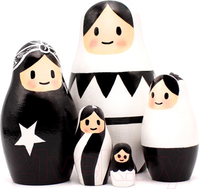 Матрешка сувенирная Брестская Фабрика Сувениров С современными узорами / 5313