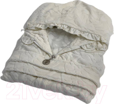 Халат Karven С капюшоном на молнии L/XL / B 1106 (7096) (кремовый)