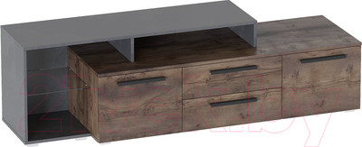 Тумба Мебельград Глазго 2дв 2ящ (таксония/металл бруклин)