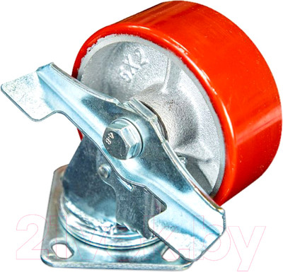 Опора колесная для тележки складской TOR SCpb 55 125мм с тормозом N / 1024152