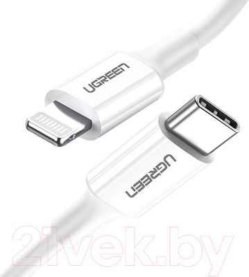 Кабель Ugreen US171 / 60747 (0.5м, белый)