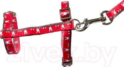 Шлея с поводком Duvo Plus Walking Set / 11926/red (красный)