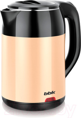 Электрочайник BBK EK1709P (черный/бежевый)