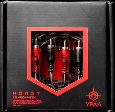 Межблочный кабель для автоакустики Урал 4RCA-MT5M