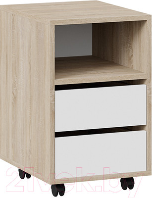 Тумба ТриЯ Выкатная тип 14 (дуб сонома/белый ясень)