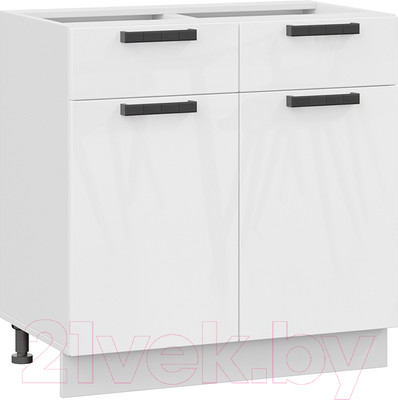 Шкаф-стол кухонный ТриЯ Детройт исп.2 1Н8Я1 (белый/белый глянец)