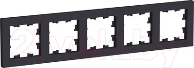 Рамка для выключателей и розеток Systeme (Schneider) Electric AtlasDesign ATN001005 (карбон, 5 постов)
