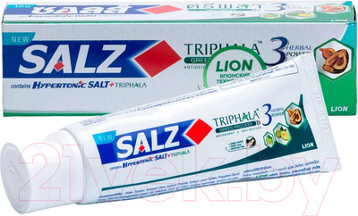 Зубная паста Lion Salz Herbal С гипертонической солью и трифалой (90г)