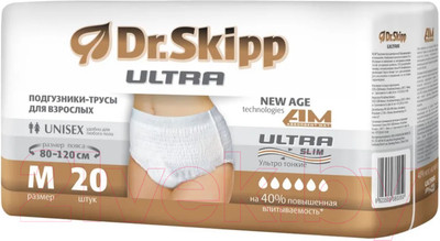 Трусы впитывающие для взрослых Dr.Skipp Ultra M (20шт)
