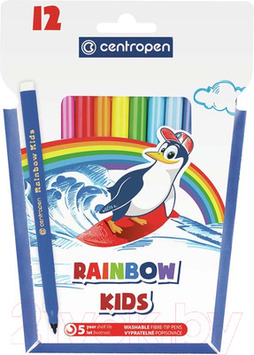Фломастеры Centropen Rainbow Kids / 7550 1202 (12цв)