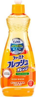 Средство для мытья посуды Funs Свежий апельсин Для посуды овощей и фруктов  (600мл)