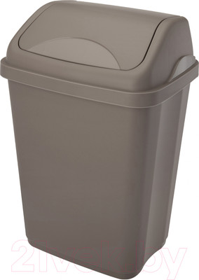 Мусорное ведро Эльфпласт Ultra ЕР591 (серо-коричневый)