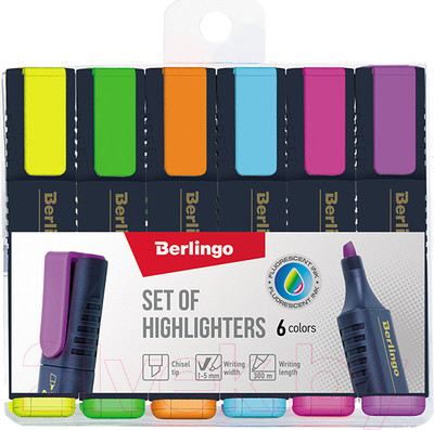 Набор маркеров Berlingo Textline HL500 / T7030 (6цв)