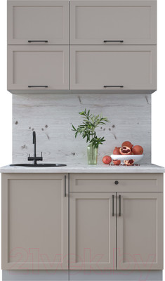 Кухонный гарнитур Interline Тренд 1.2Б (луна/луна/бискайская сосна)