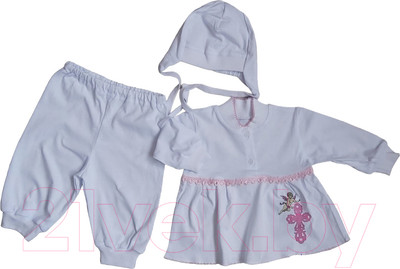 Набор для крещения Три Медведя 364К (р.44/68, розовый)