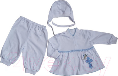 Набор для крещения Три Медведя 364К (р.44/68, голубой)