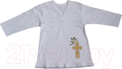 Крестильная рубашка Три Медведя 367К (р.48/74, белый)