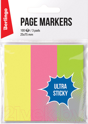 Стикеры канцелярские Berlingo Ultra Sticky / LSz_41001