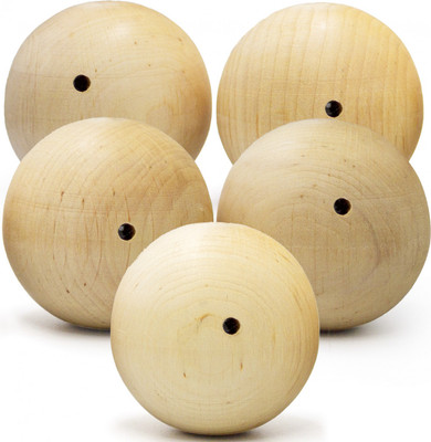 Набор заготовок для творчества Брестская Фабрика Сувениров Шар деревянный цельный / ball55-4_x5 (5шт)