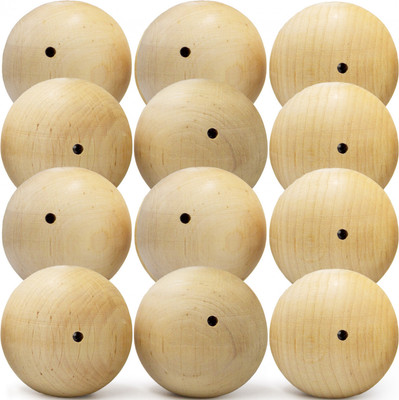 Набор заготовок для творчества Брестская Фабрика Сувениров Шар деревянный цельный / ball55-4_x12 (12шт)