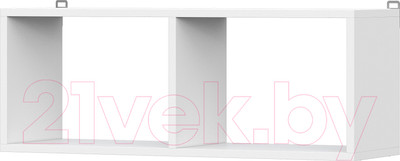 Полка NN мебель Токио книжная (белый текстурный)