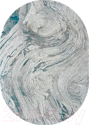 Коврик Milat Leda C793B-GRAY-BLUE-OVAL (0.8x1.5)