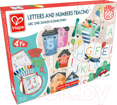 Развивающий игровой набор Hape 3 в 1 Учим английский алфавит, учим счет, рисуем / E1070_HP