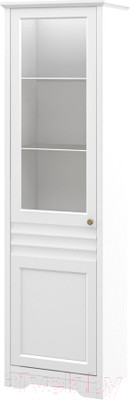 Шкаф с витриной Мебель-Неман Денвер МН-040-13 (белый)