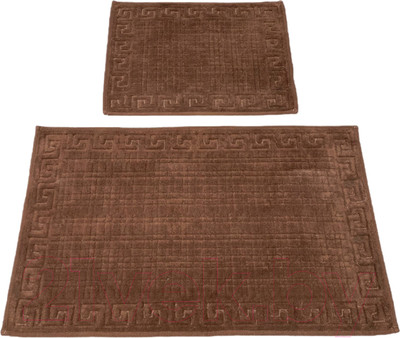 Набор ковриков для ванной и туалета Karven Grek / KV 419 (Aci Kahve/шоколад)