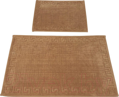 Набор ковриков для ванной и туалета Karven Grek / KV 419 (Acik Kahve/кофейный)