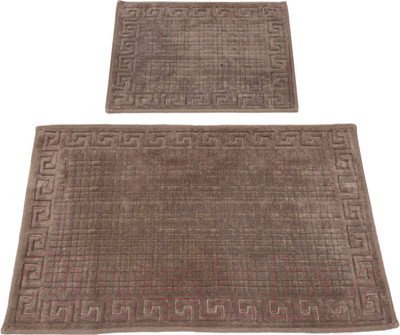 Набор ковриков для ванной и туалета Karven Grek / KV 419 (Eko H.R./темно-бежевый)