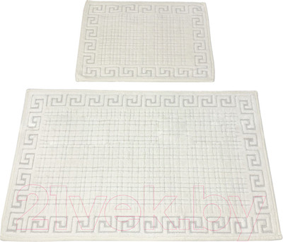 Набор ковриков для ванной и туалета Karven Grek / KV 419 (Krem/крем)