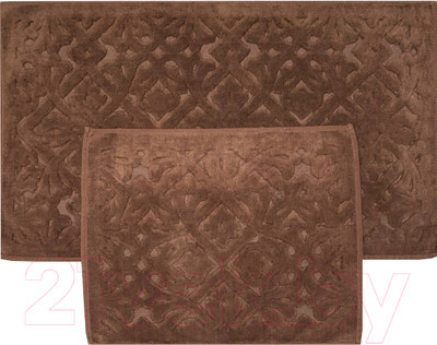 Набор ковриков для ванной и туалета Karven Luna / KV 420 (Aci Kahve/шоколад)