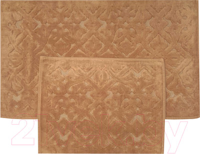 Набор ковриков для ванной и туалета Karven Luna / KV 420 (Acik Kahve/кофейный)