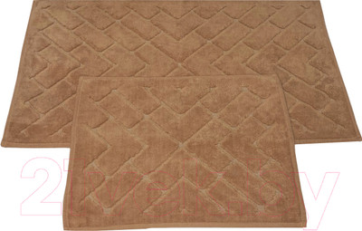 Набор ковриков для ванной и туалета Karven Parke / KV 422 (Acik Kahve/кофейный)