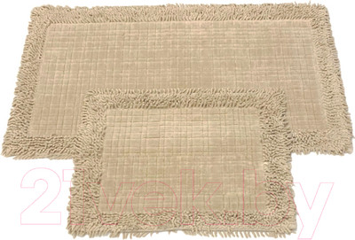 Набор ковриков для ванной и туалета Karven K.M.Ekose / KV 426 (Bej/бежевый)