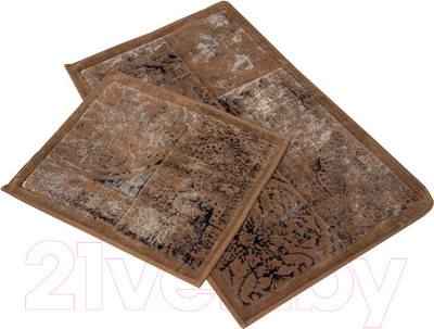 Набор ковриков для ванной и туалета Karven Nostalji / KV 429 (Aci Kahve/шоколад)