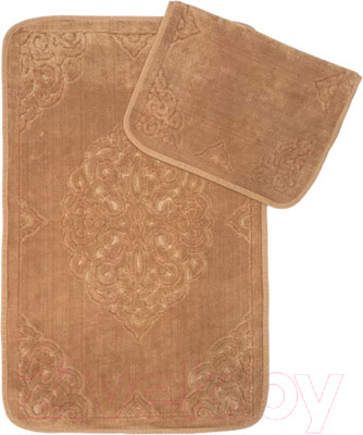 Набор ковриков для ванной и туалета Karven Ala / KV 423 (Acik Kahve/кофейный)