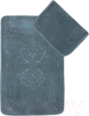 Набор ковриков для ванной и туалета Karven Ala / KV 423 (Koyu Gri/темно-серый)