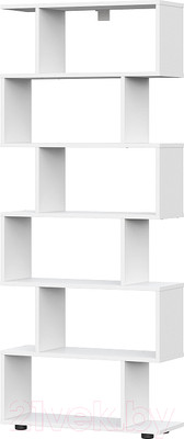 Стеллаж NN мебель Токио змейка (белый текстурный)