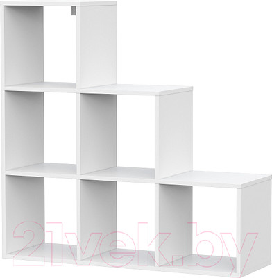 Стеллаж NN мебель Токио лесенка (белый текстурный)