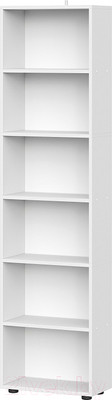Стеллаж NN мебель Токио с полками (белый текстурный)