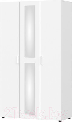 Шкаф NN мебель Токио трехстворчатый (белый текстурный)