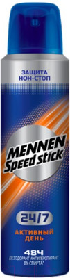 Антиперспирант-спрей Mennen Speed Stick Активный день 24/7 (150мл)