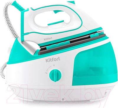 Утюг с парогенератором Kitfort KT-9120-3 (белый/бирюзовый)