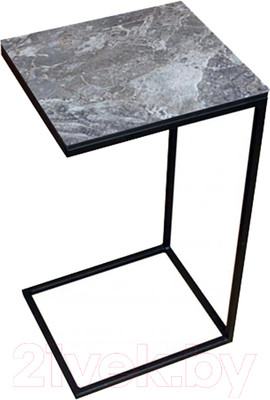 Приставной столик Древпром М86 ДП1-03-04 34x30x61 (фотопечать мрамор королевский)
