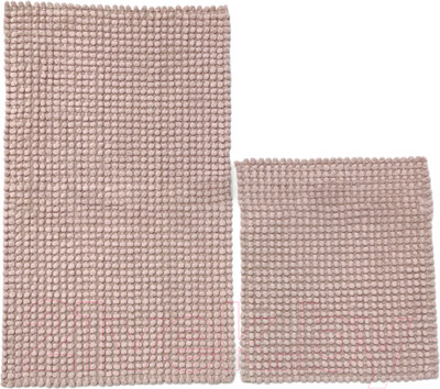 Набор ковриков для ванной и туалета Karven Micro / KV 431 (Pudra/пудра)