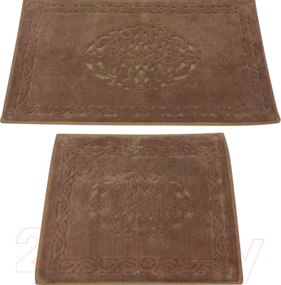 Набор ковриков для ванной и туалета Karven Osmanli / KV 115 (Acik Kahve/кофейный)