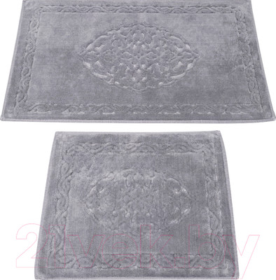 Набор ковриков для ванной и туалета Karven Osmanli / KV 115 (Gri/серый)