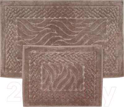 Набор ковриков для ванной и туалета Karven Ruya / KV 106 (Bej/бежевый)